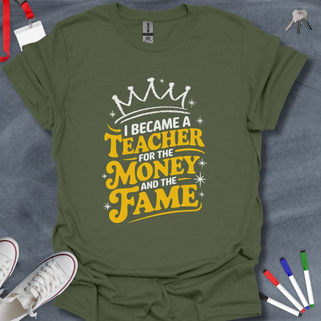 Teacher T-Shirt Military Green / S Royal Teaching Perks T-Shirt