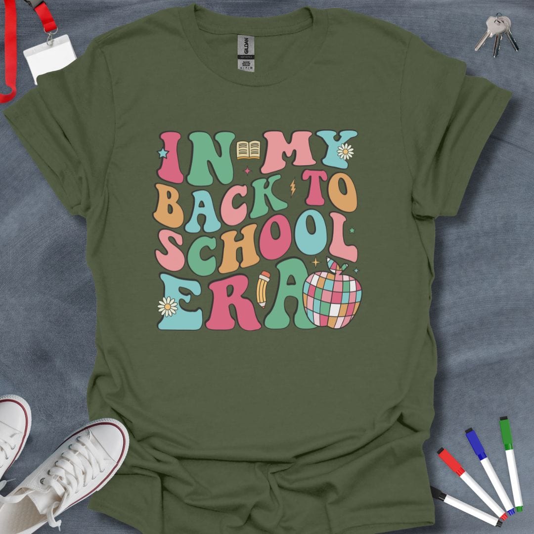 Teacher T-Shirt Military Green / S In My Back to School Era T-Shirt