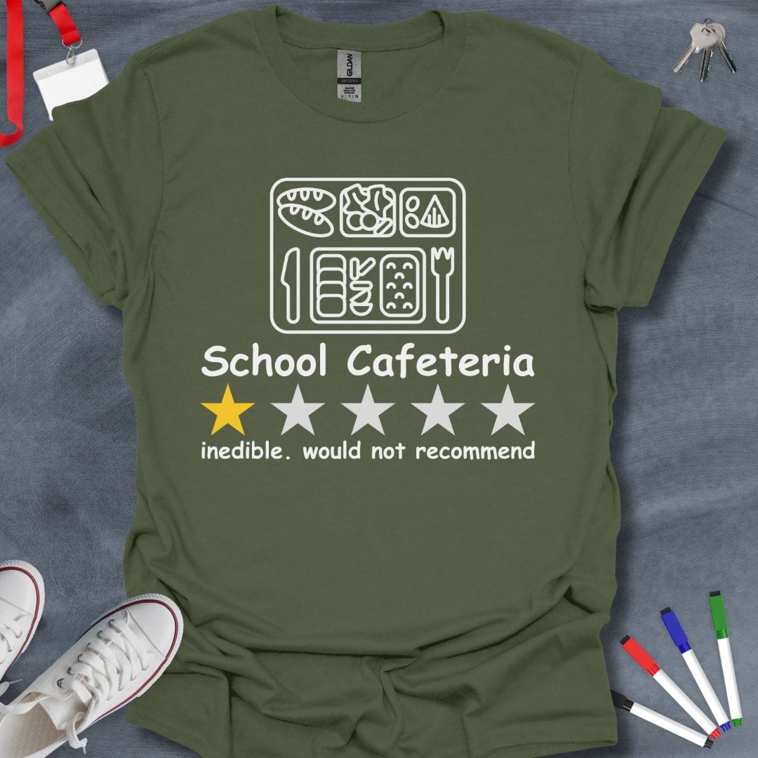 Teacher T-Shirt Military Green / S School Cafeteria Review T-Shirt