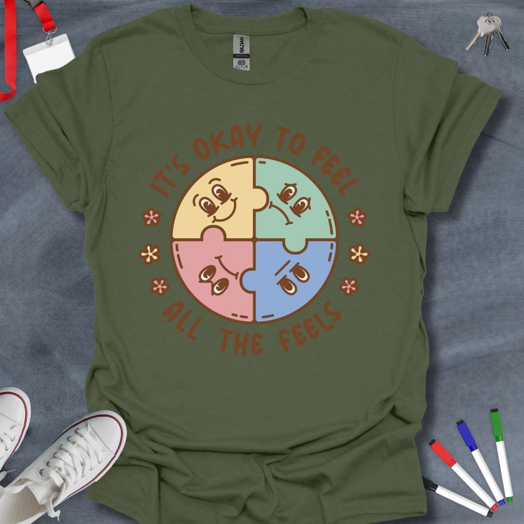 Teacher T-Shirt Military Green / S Emotional Spectrum T-Shirt