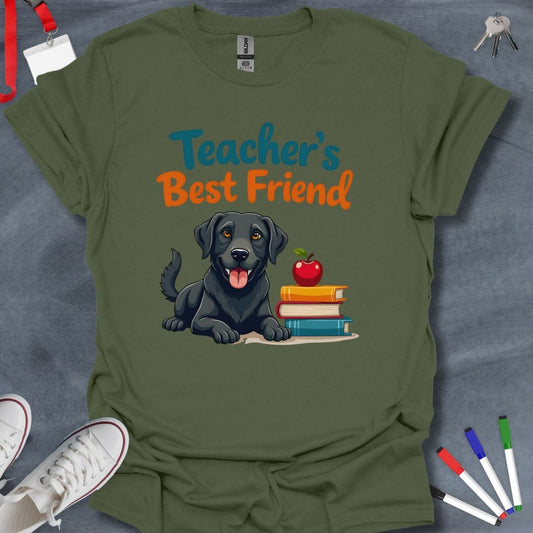 Teacher T-Shirt Military Green / S Black Lab Pals Educator T-Shirt