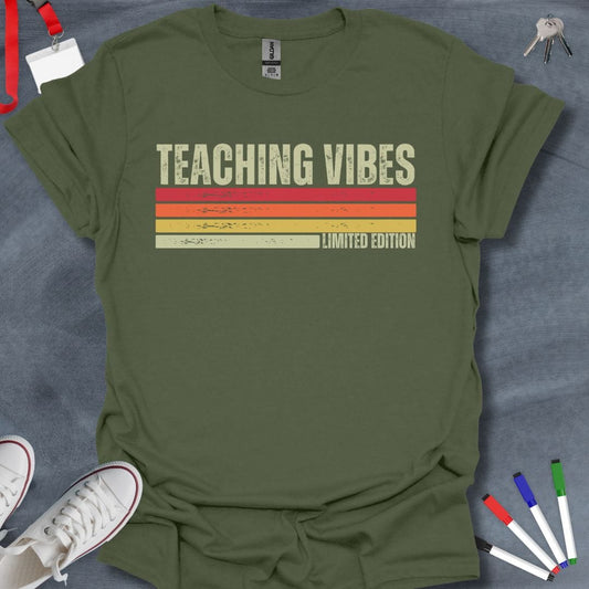 Teacher T-Shirt Military Green / S Teaching Vibes Vintage T-Shirt