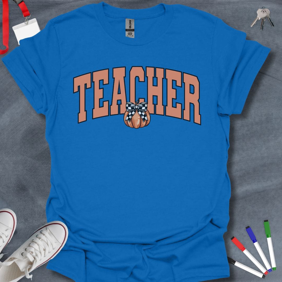 Teacher T-Shirt Royal / S Pumpkin Teacher T-Shirt