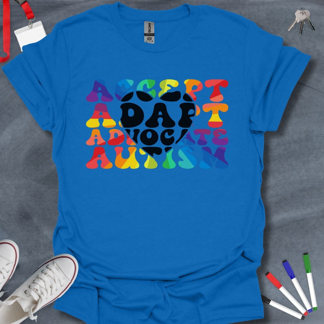 Teacher T-Shirt Royal / S Accept Advocate Autism T-Shirt