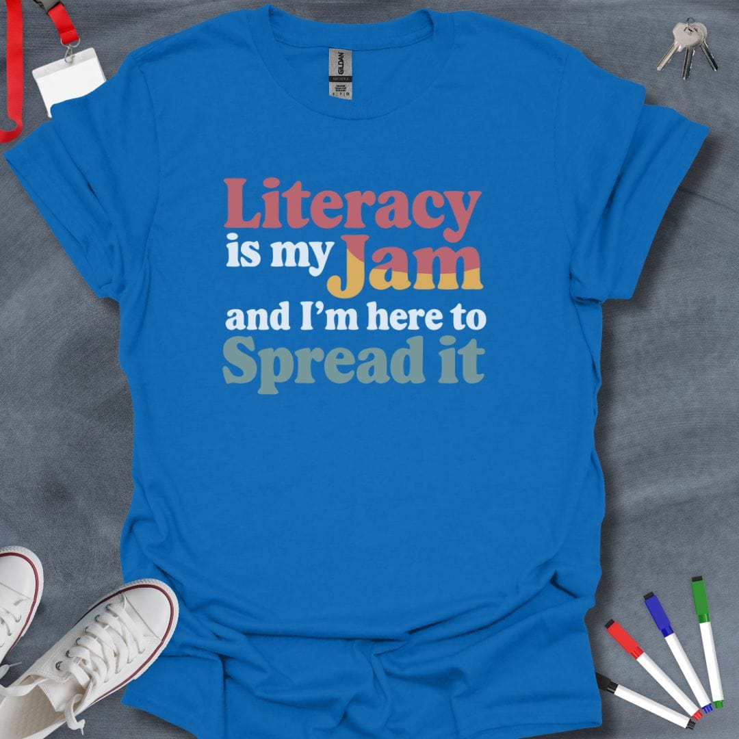 Teacher T-Shirt Royal / S Spread the Literacy Love T-Shirt