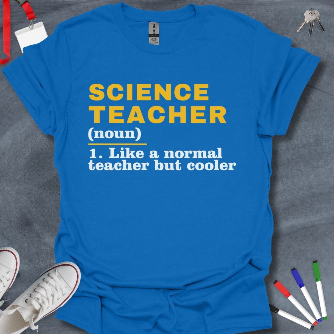 Teacher T-Shirt Royal / S Nifty Science Teacher Explainer T-Shirt