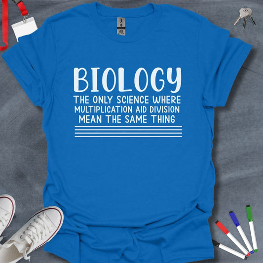 Teacher T-Shirt Royal / S Biology Science Humor T-Shirt