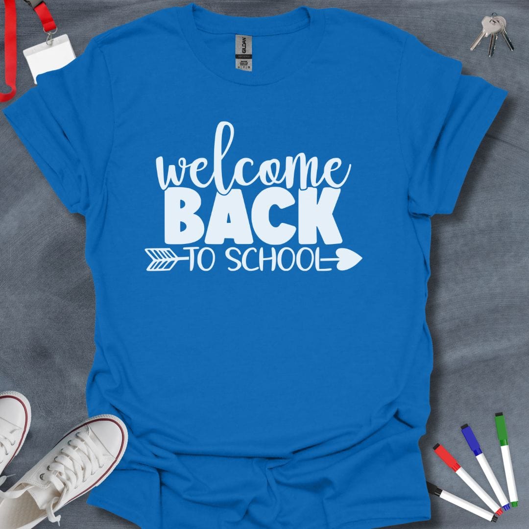 Teacher T-Shirt Royal / S Welcome Back Arrow T-Shirt