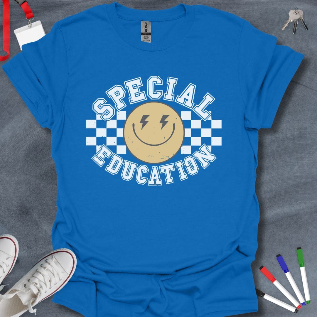 Teacher T-Shirt Royal / S Special Education Smiley T-Shirt