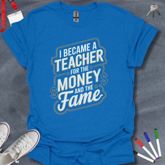 Teacher T-Shirt Royal / S Sarcastic Wealth Educator T-Shirt