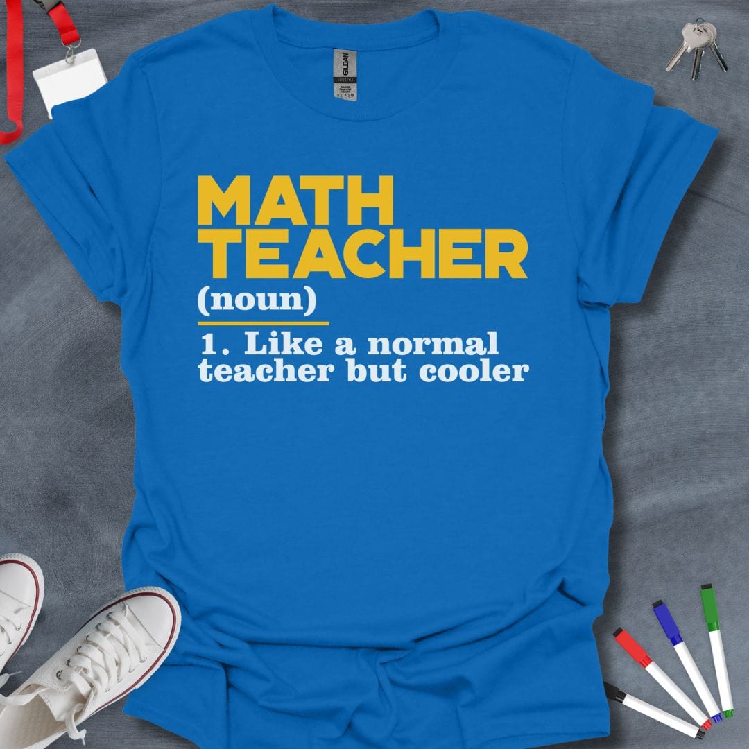 Teacher T-Shirt Royal / S "Cool Math Teacher" Definition T-Shirt