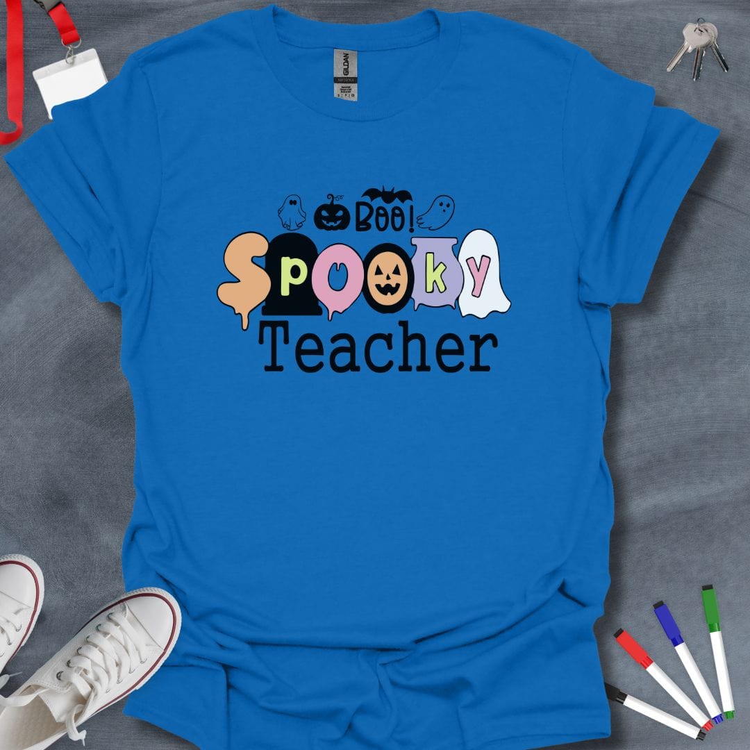 Teacher T-Shirt Royal / S Spooky Teacher T-Shirt