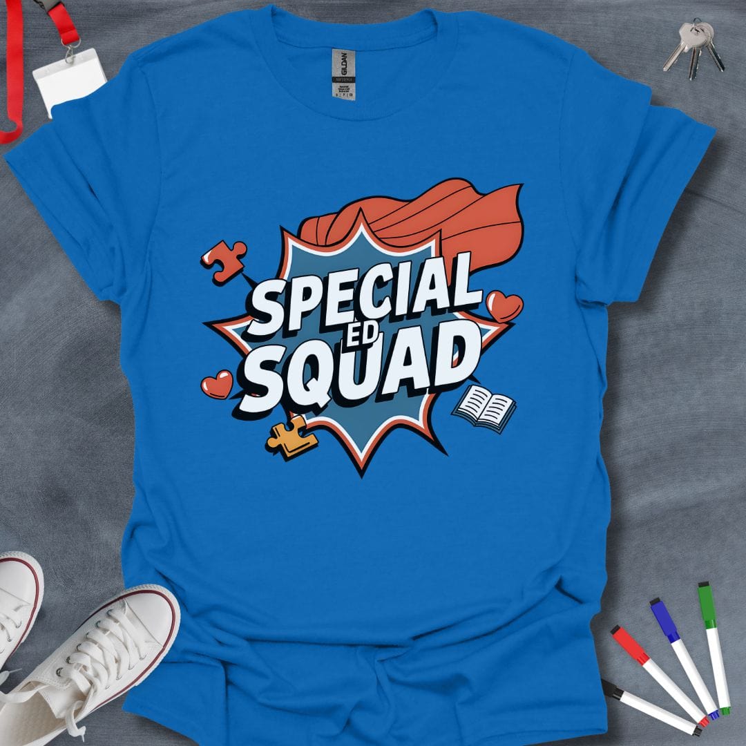 Teacher T-Shirt Royal / S Special Ed Squad Hero T-Shirt