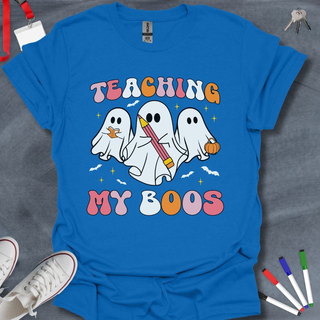 Teacher T-Shirt Royal / S Teaching My Boos Halloween T-Shirt