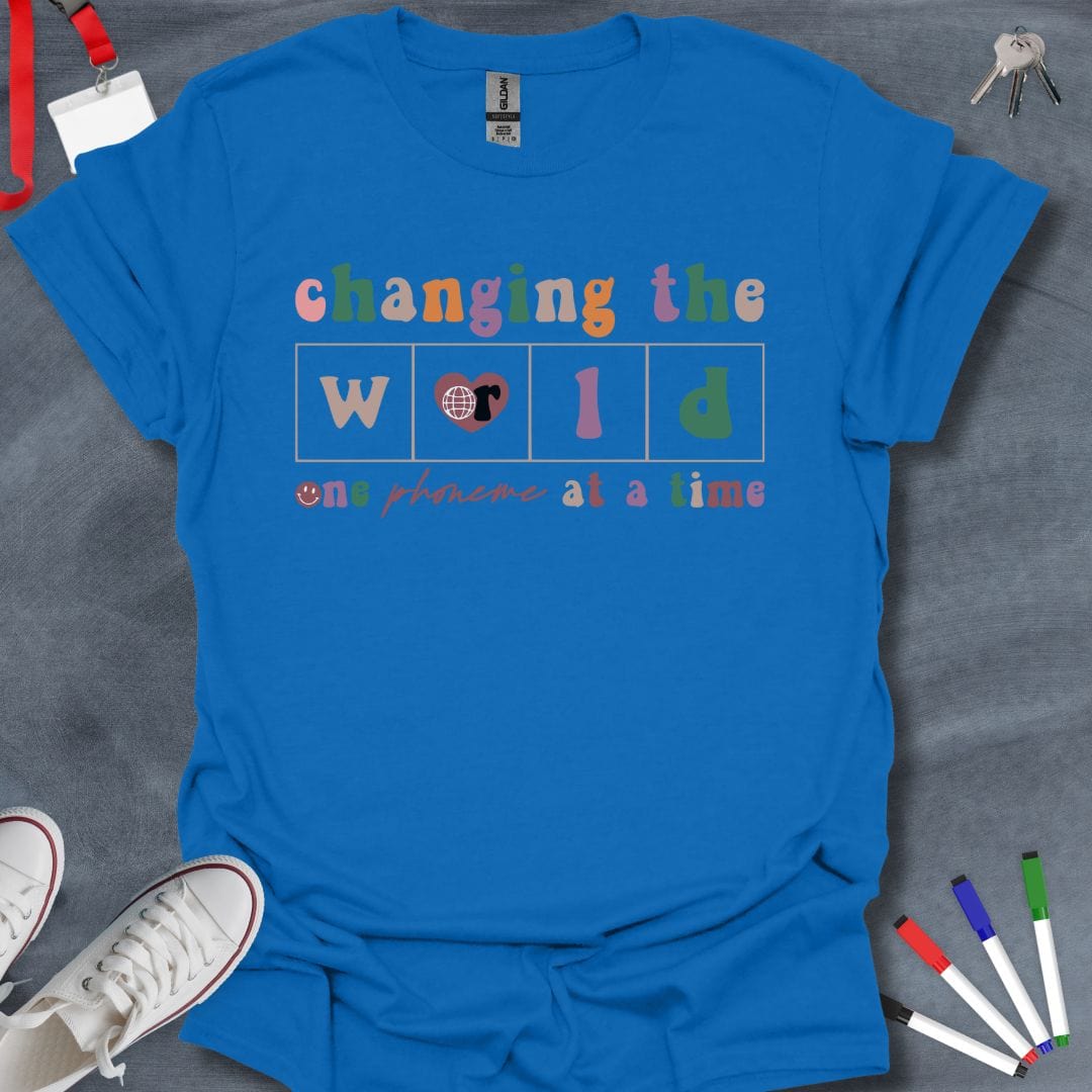 Teacher T-Shirt Royal / S Changing the World One Phoneme T-Shirt