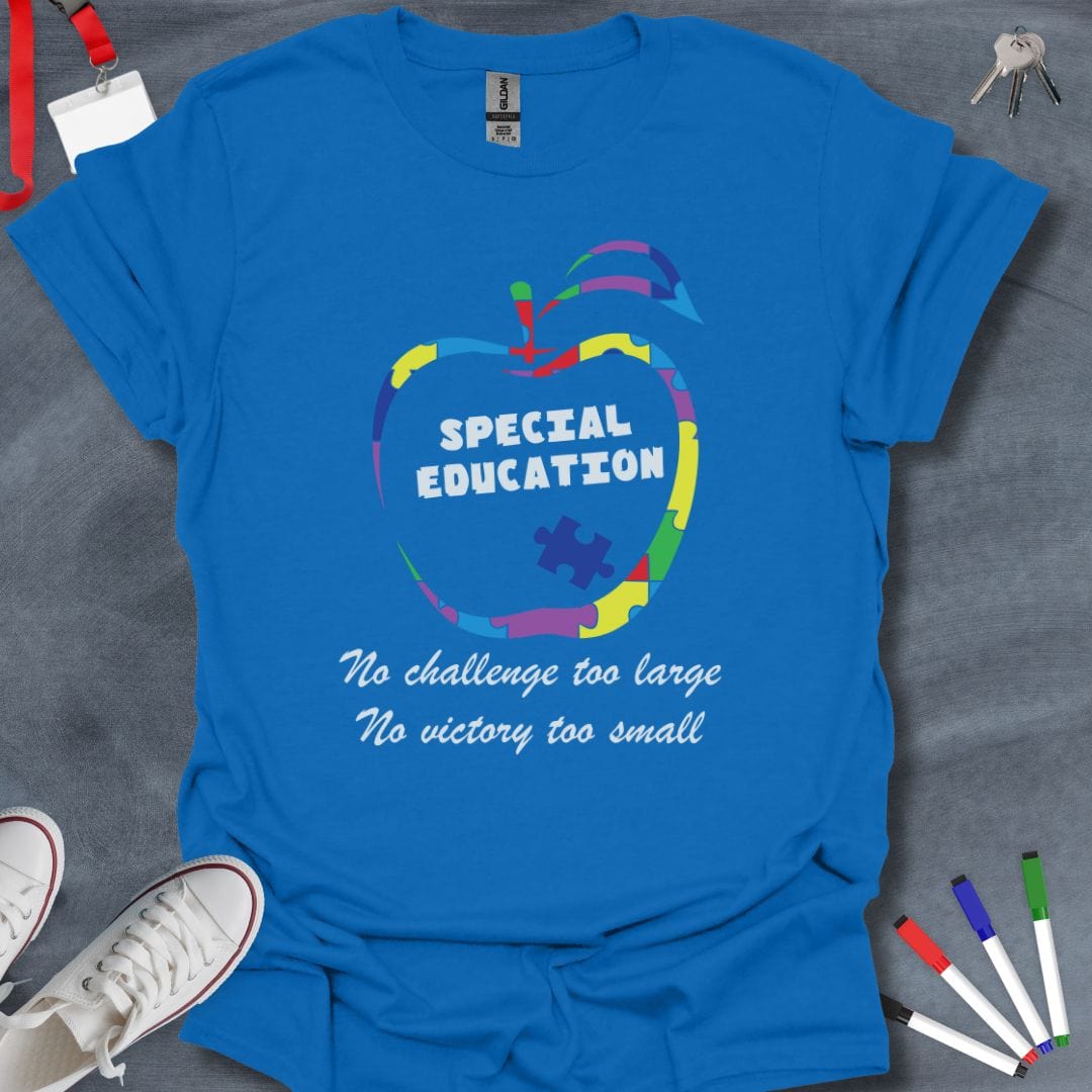 Teacher T-Shirt Royal / S Special Education Victory T-Shirt