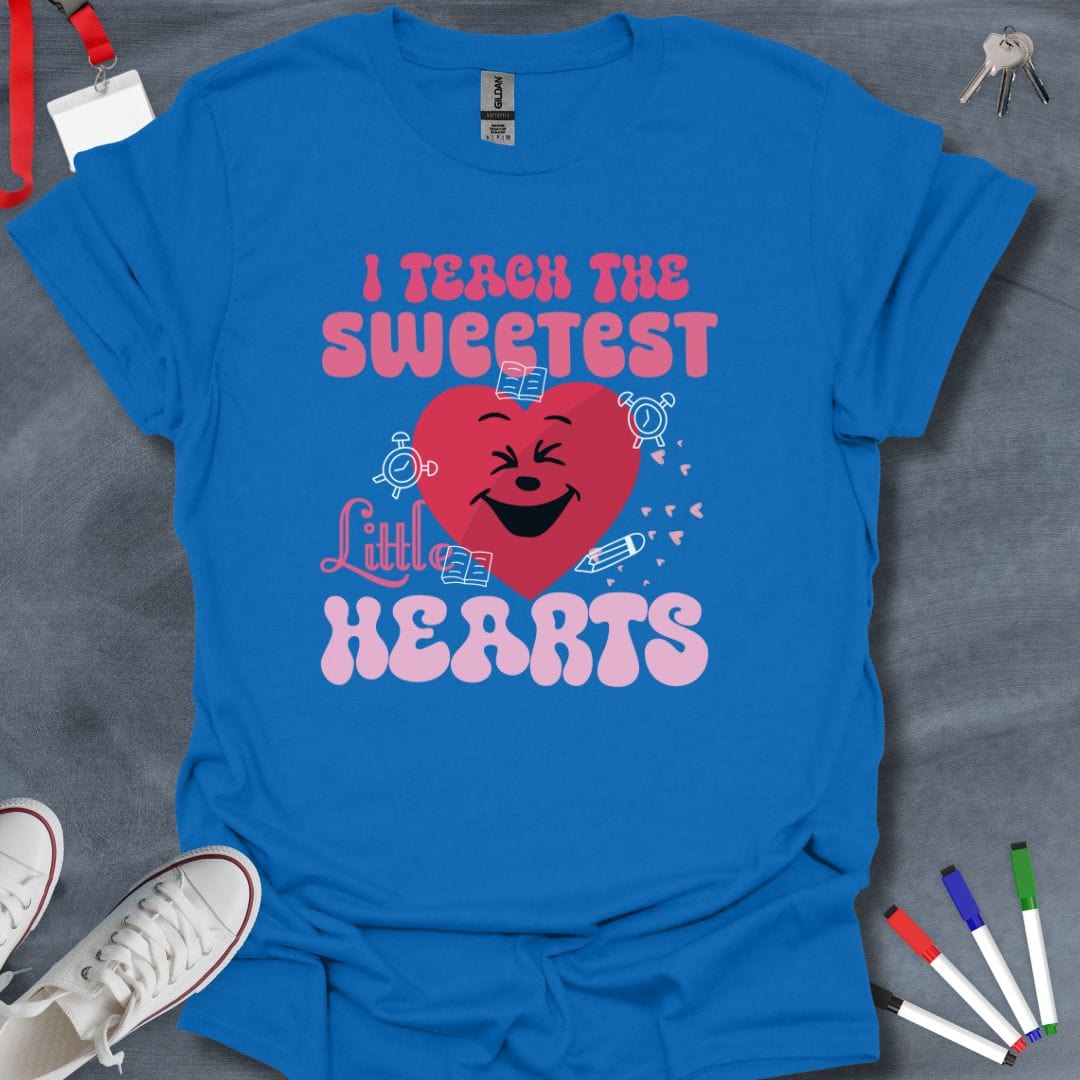 Teacher T-Shirt Royal / S I Teach the Sweetest Little Hearts T-Shirt