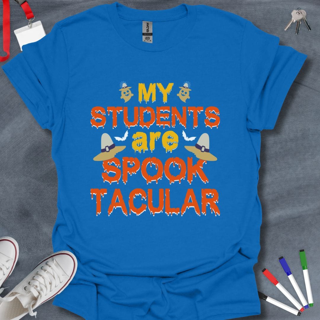 Teacher T-Shirt Royal / S My Students Are Spooktacular Halloween T-Shirt