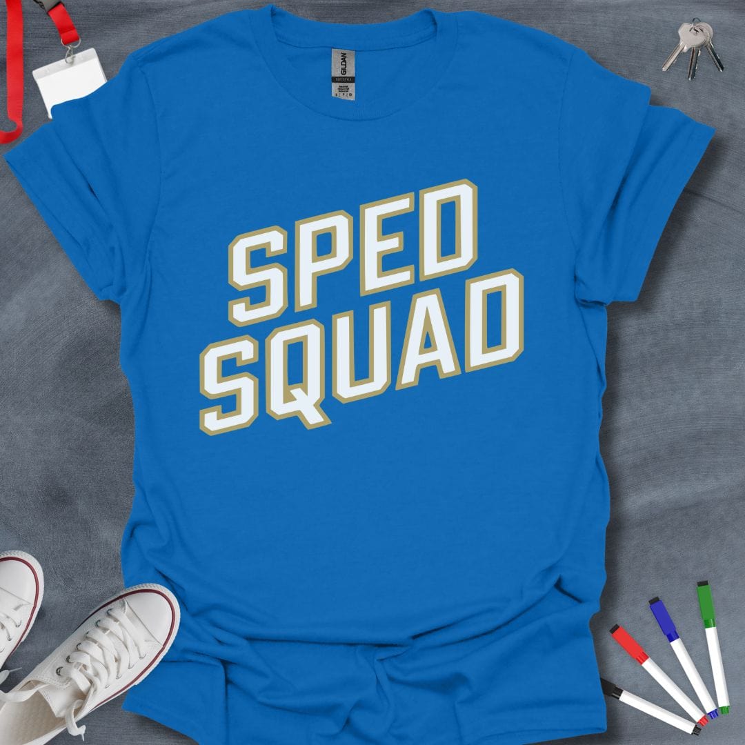 Teacher T-Shirt Royal / S SPED Squad Bold T-Shirt