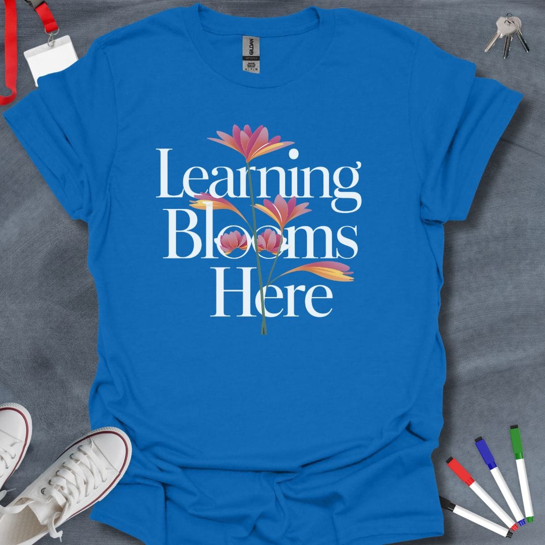 Teacher T-Shirt Royal / S Blossom of Learning T-Shirt