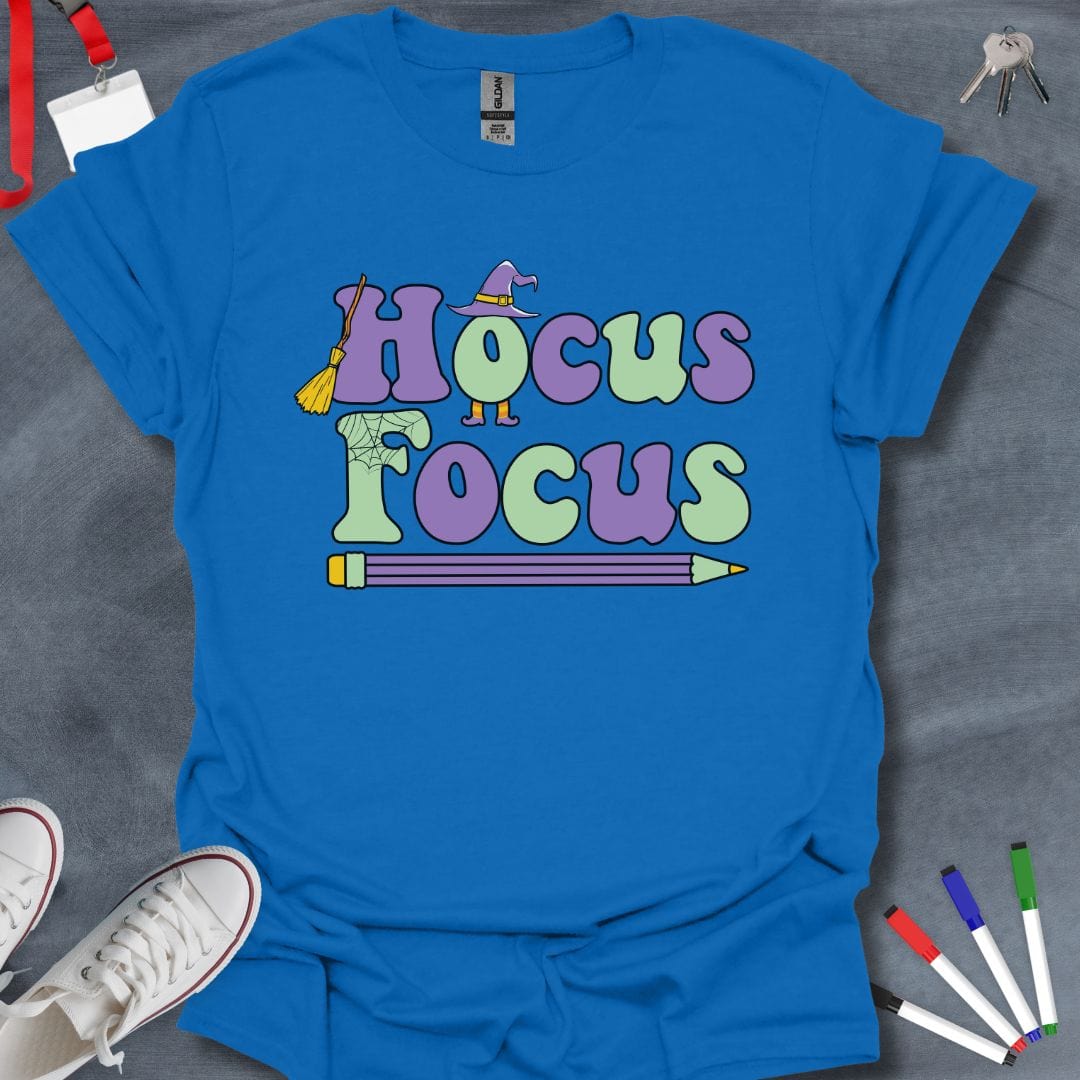 Teacher T-Shirt Royal / S Hocus Focus Teacher T-Shirt