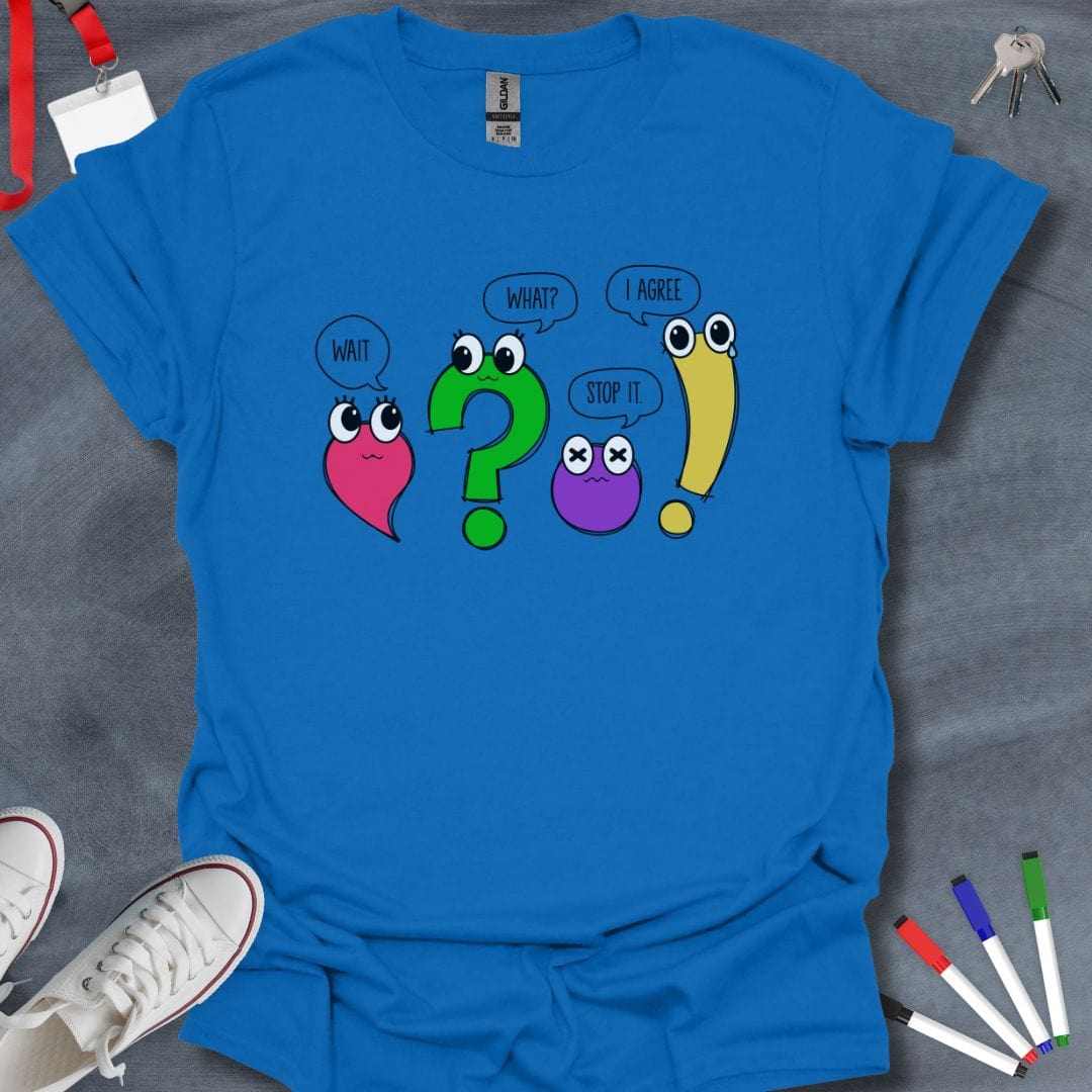 Teacher T-Shirt Royal / S Punctuation Pals T-Shirt