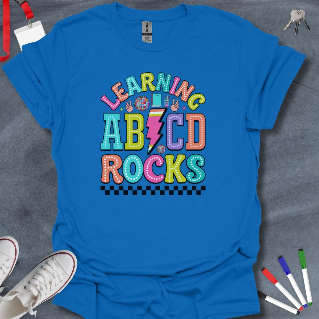 Teacher T-Shirt Royal / S Learning ABCD Rocks T-Shirt