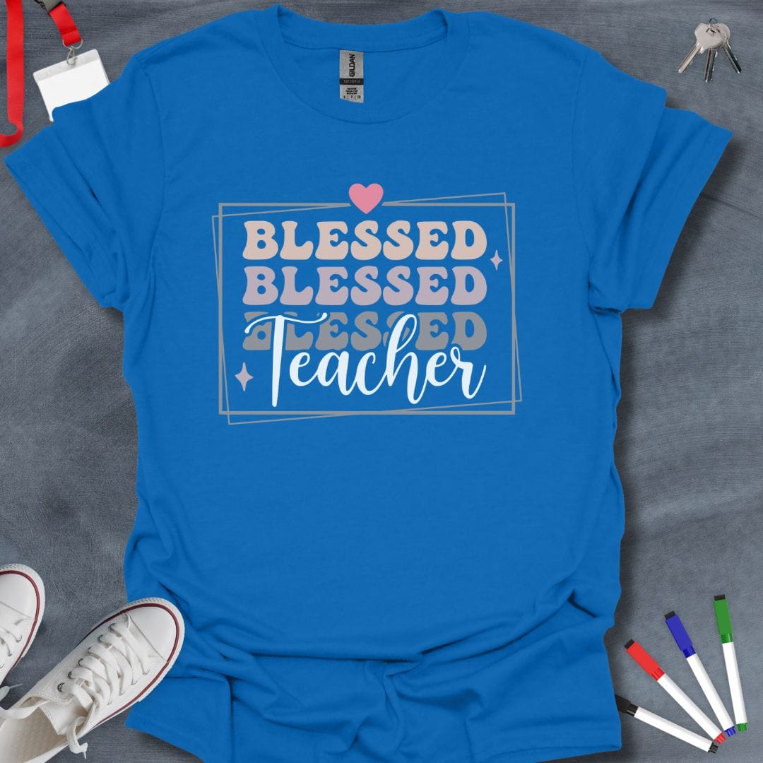 Teacher T-Shirt Royal / S Blessed Teacher T-Shirt