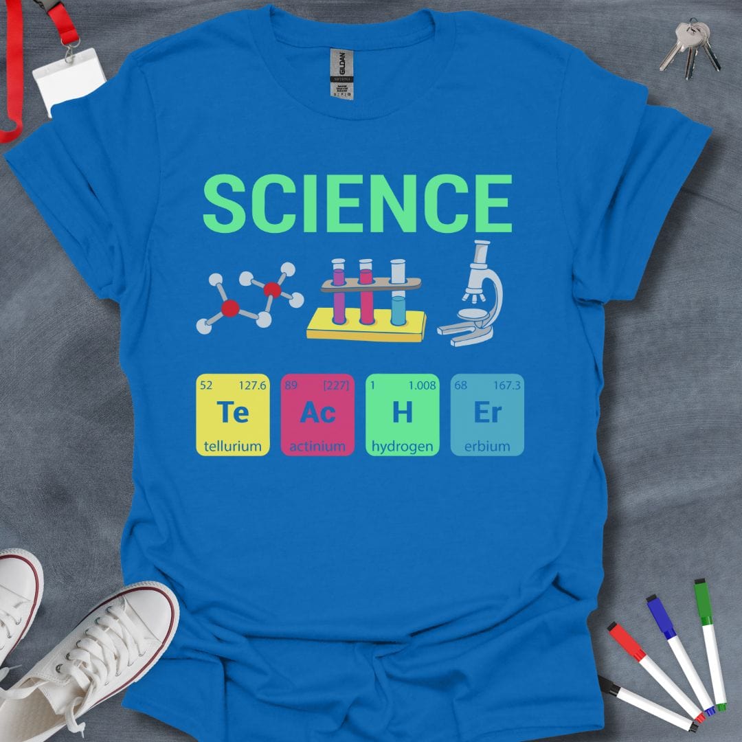 Teacher T-Shirt Royal / S Elemental Passion for Science Teacher T-Shirt