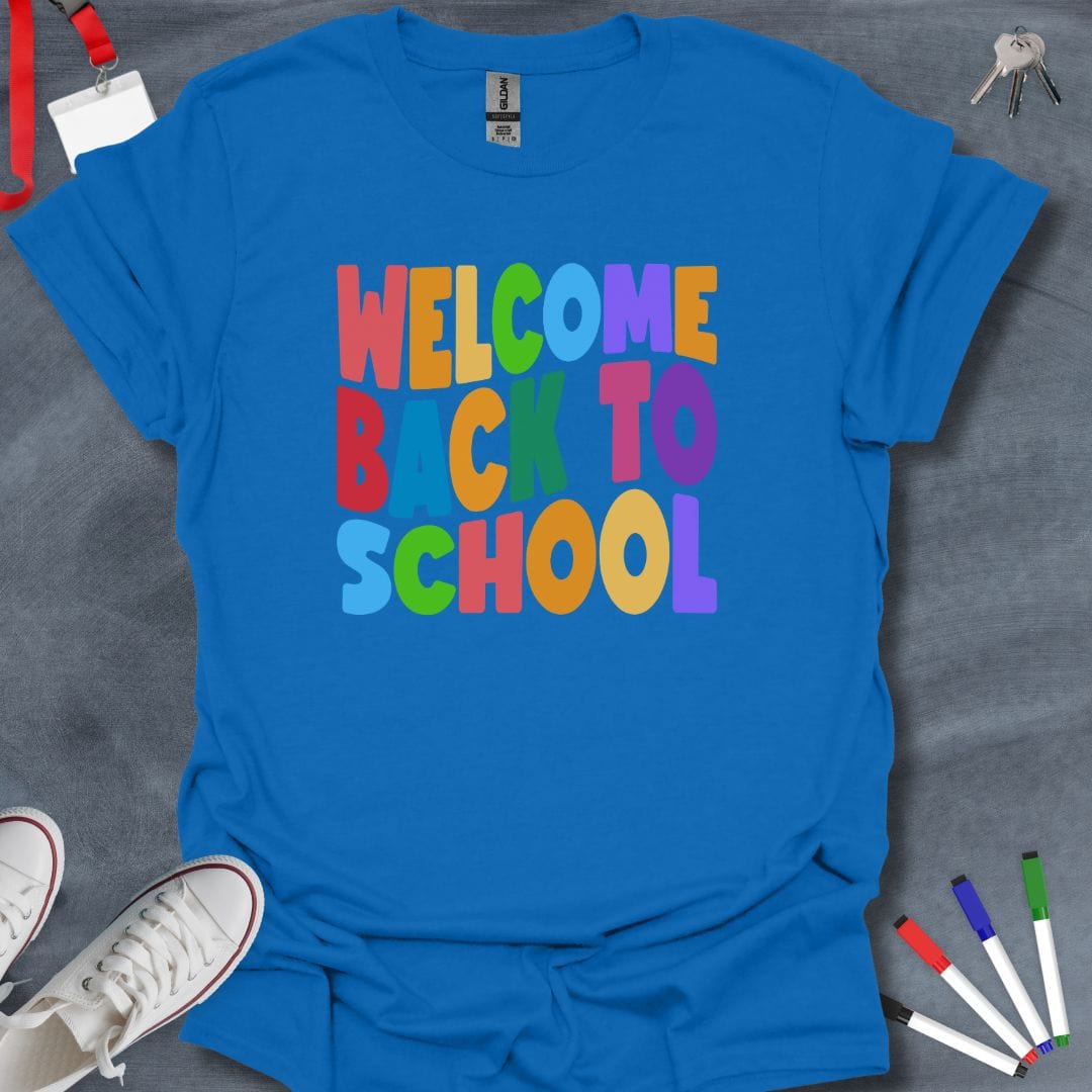 Teacher T-Shirt Royal / S Colorful Welcome Back to School T-Shirt