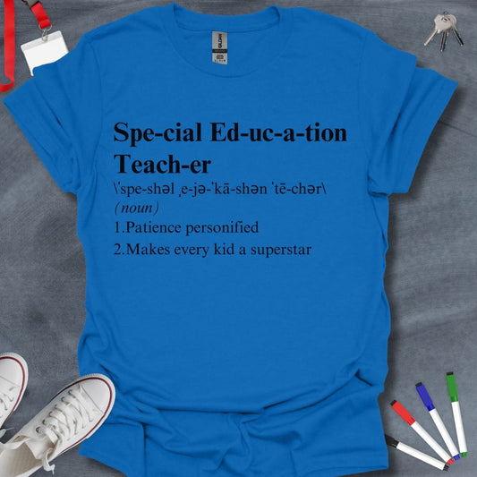 Teacher T-Shirt Royal / S Special Education Teacher's Heartbeat T-Shirt