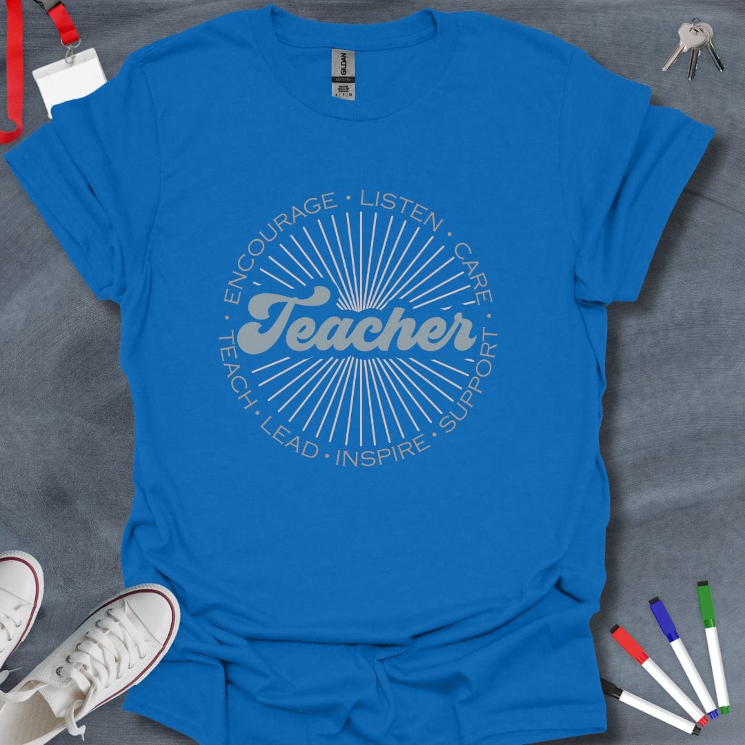 Teacher T-Shirt Royal / S Inspiring Teacher T-Shirt