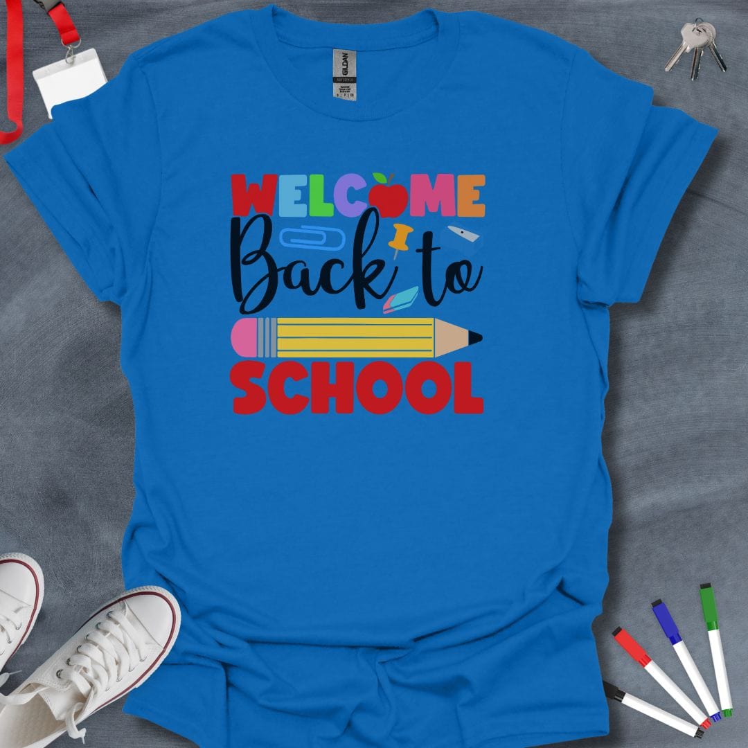 Teacher T-Shirt Royal / S Welcome Back to School T-Shirt