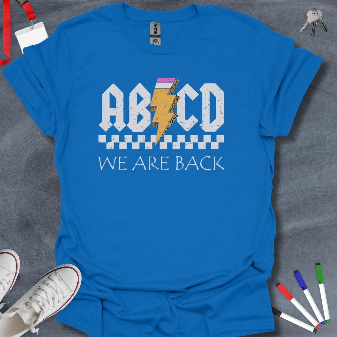 Teacher T-Shirt Royal / S Back to School Bold ABCD T-Shirt