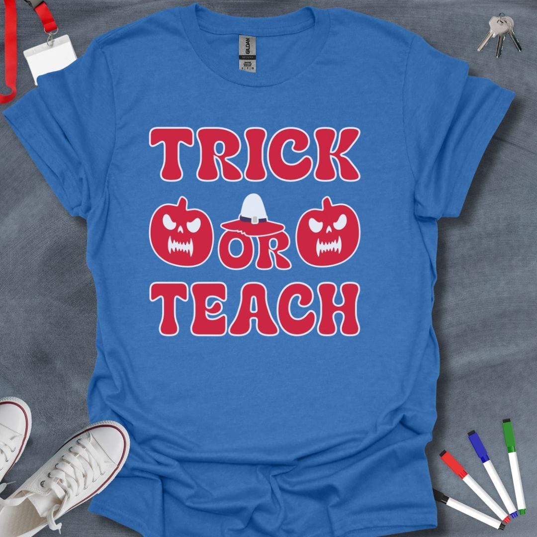 Teacher T-Shirt Heather Royal / S Trick or Teach T-Shirt