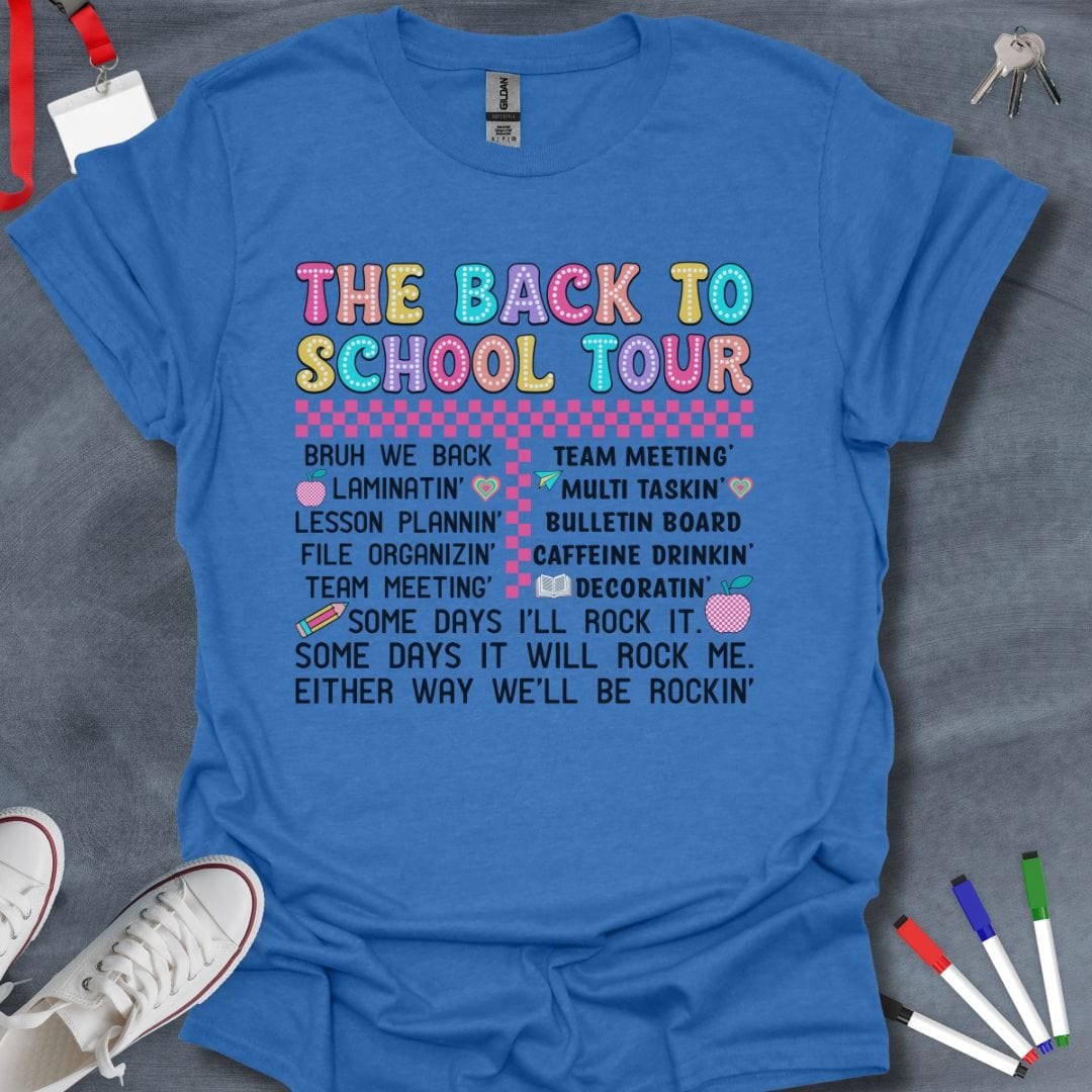 Teacher T-Shirt Heather Royal / S The Back to School Tour T-Shirt