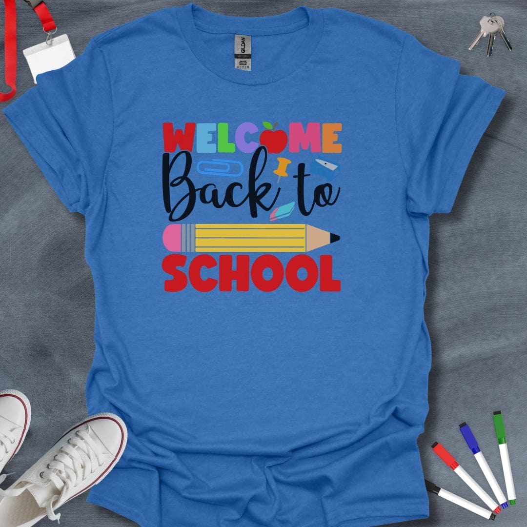 Teacher T-Shirt Heather Royal / S Welcome Back to School T-Shirt