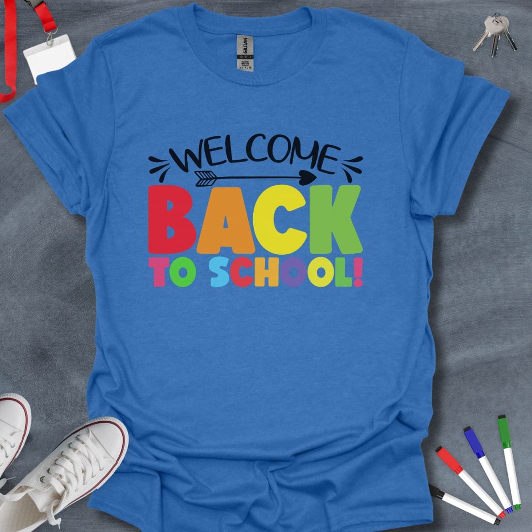 Teacher T-Shirt Heather Royal / S Bold Back to School T-Shirt