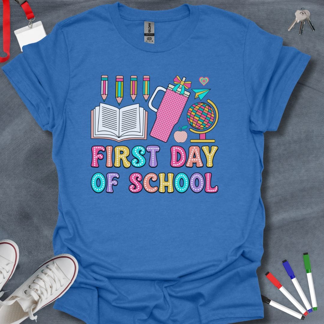 Teacher T-Shirt Heather Royal / S First Day of School Essentials T-Shirt