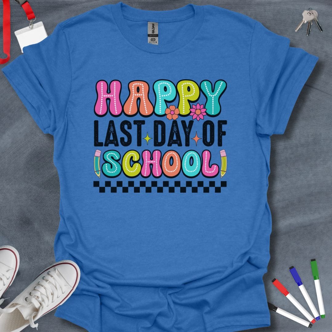 Teacher T-Shirt Heather Royal / S Happy Last Day of School T-Shirt