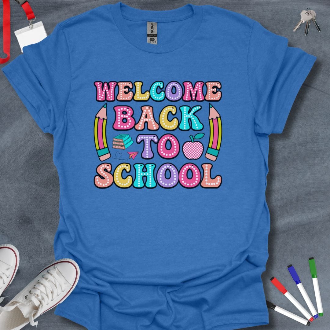 Teacher T-Shirt Heather Royal / S Welcome Back to School T-Shirt