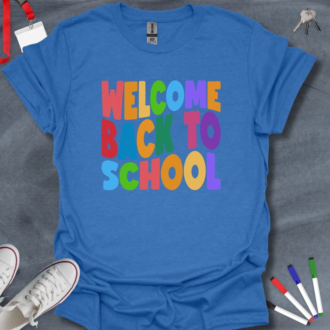 Teacher T-Shirt Heather Royal / S Welcome Back to School T-Shirt