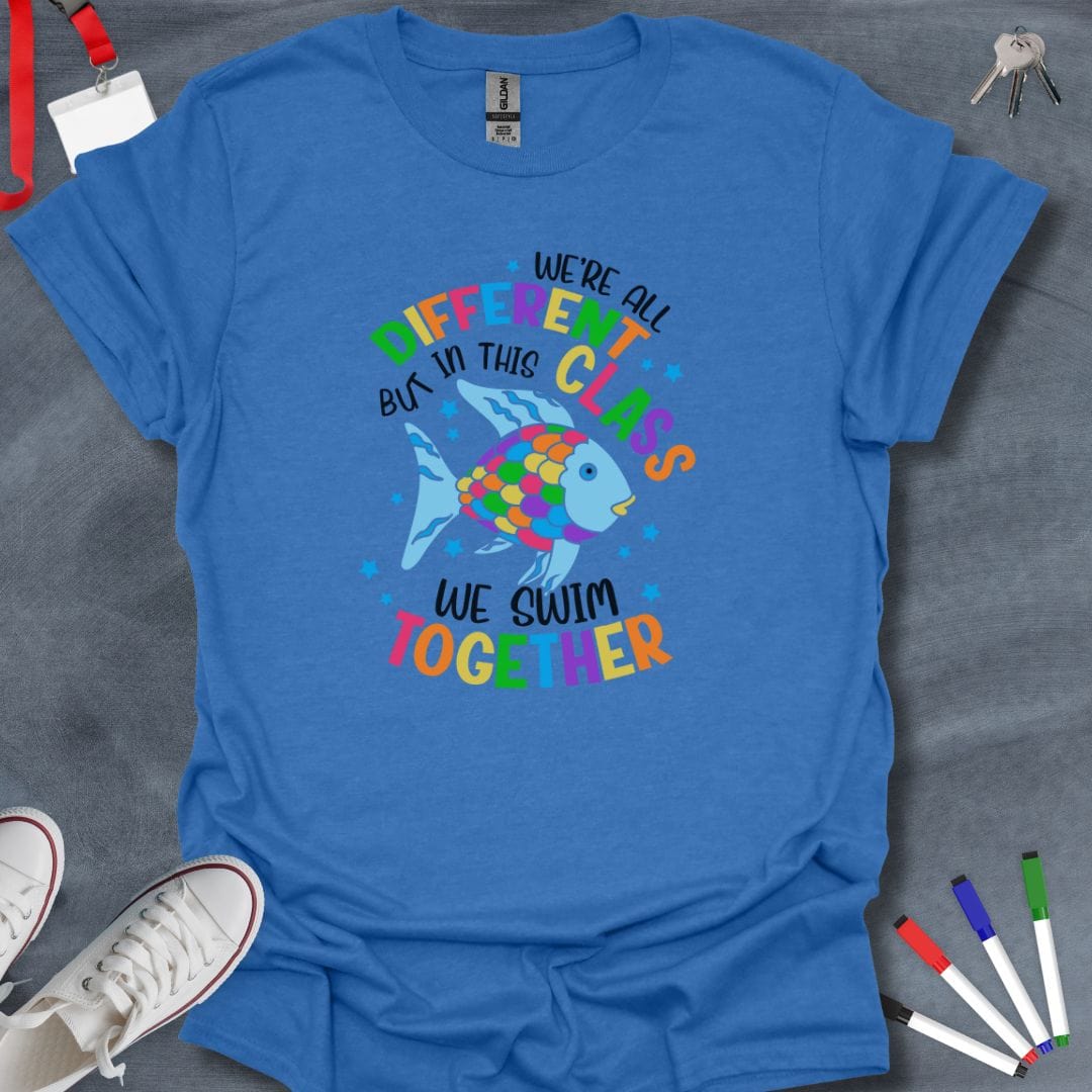 Teacher T-Shirt Heather Royal / S Different Class Together T-Shirt