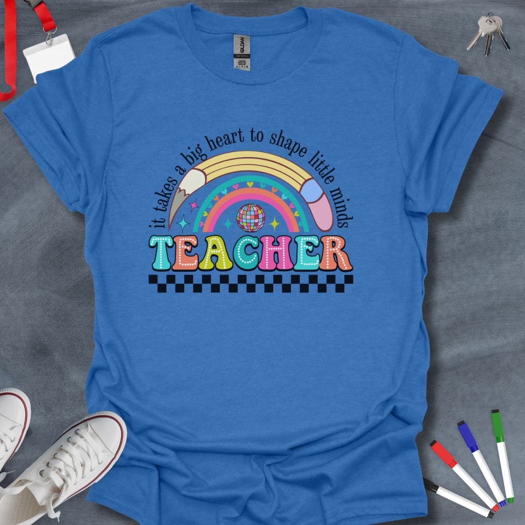 Teacher T-Shirt Heather Royal / S Teacher Rainbow T-Shirt