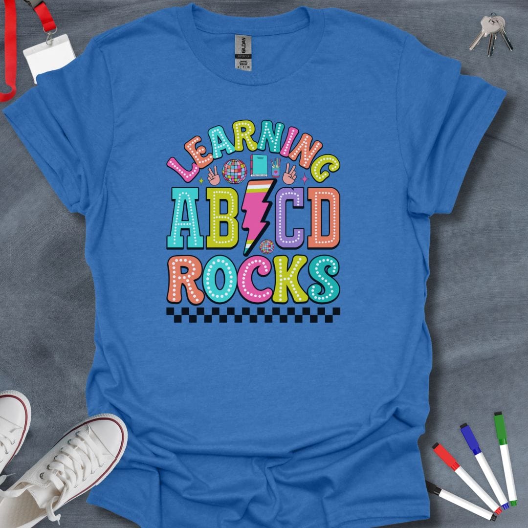 Teacher T-Shirt Heather Royal / S Learning ABCD Rocks T-Shirt