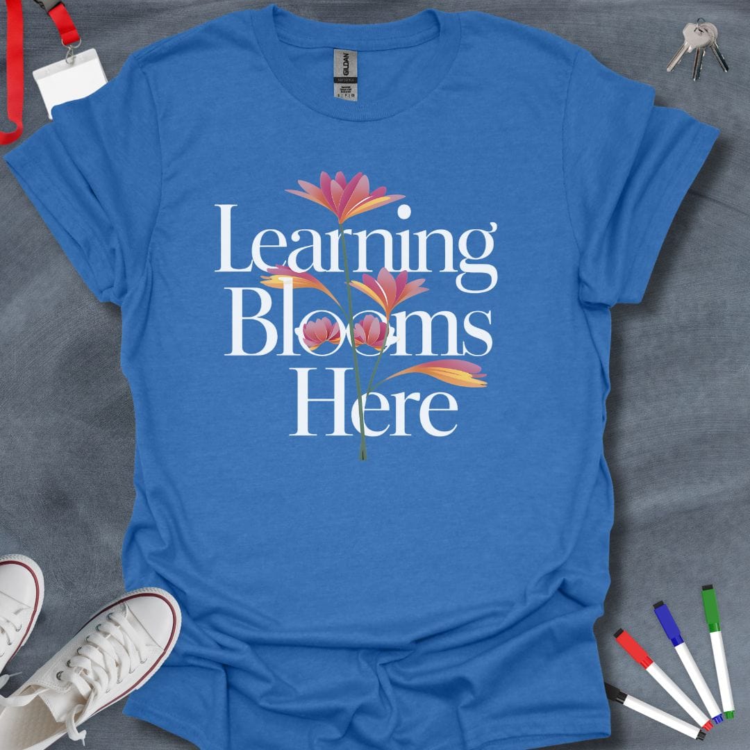 Teacher T-Shirt Heather Royal / S Blossom of Learning T-Shirt