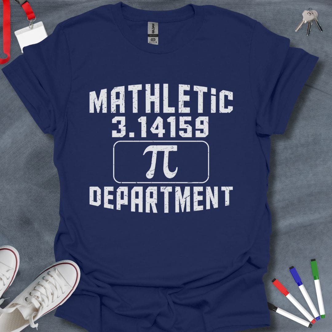 Teacher T-Shirt Navy / S Mathletic Department Pi T-Shirt