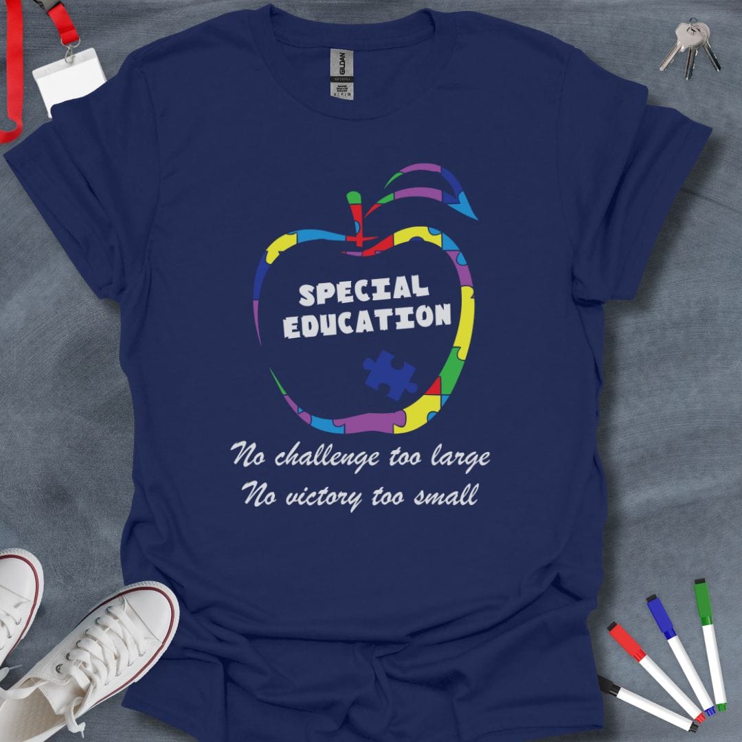 Teacher T-Shirt Navy / S Special Education Victory T-Shirt