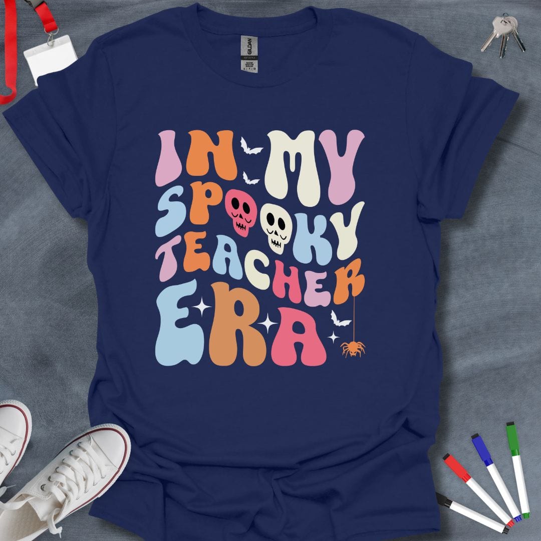 Teacher T-Shirt Navy / S In My Spooky Teacher Era T-Shirt