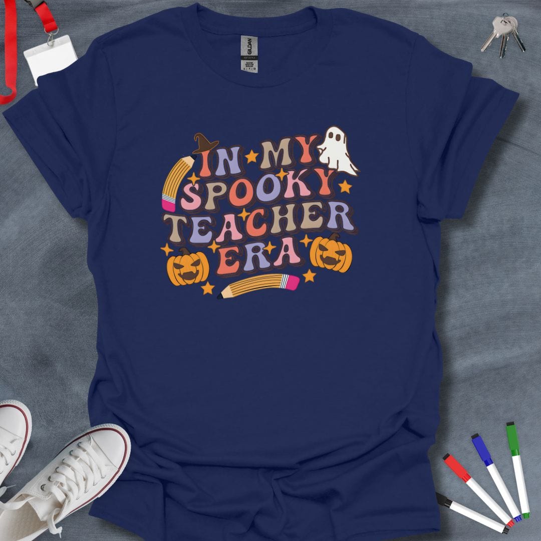 Teacher T-Shirt Navy / S Spooky Teacher Era T-Shirt